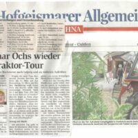 Ehepaar Ochs wieder auf Traktor Tour (HNA 6.3.2014)