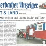 Mit Traktor und "Tante Paula" auf Tour