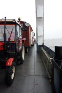 Auf der Fähre von Wischhafen nach Glückstadt Auf der Fähre von Wischhafen nach Glückstadt