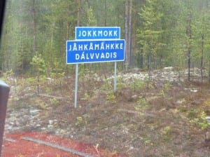 Ortseingangsschild - Jokkmokk