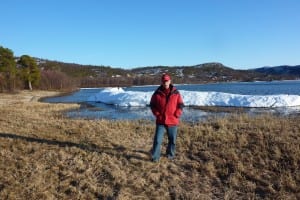 Auf dem Campingplatz in "Skoganvarre" am Lakselva-Fluss