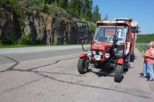 Auf einem Naturparkplatz nicht weit von Helsinki