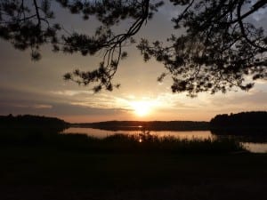 Sonnenuntergang an einem lettischen See