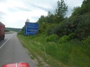 Wenige Kilometer vor "KAUNAS"