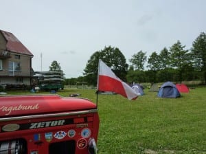 Unser 1. Campingplatz bei der nordostpolnischen Stadt "Suwalki"