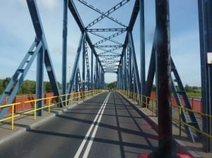 Auf der Brücke über die Oder bei "Schwedt" Auf der Brücke über die Oder bei "Schwedt"