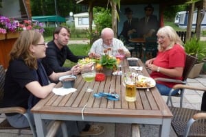 Wolfgang, Kcarsten und Barbara besuchen uns für einen Abend