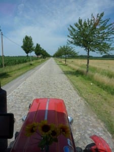 Kein Vergnügen! Über eine Stunde mit max. 7 km/h zur Fähre über die Elbe