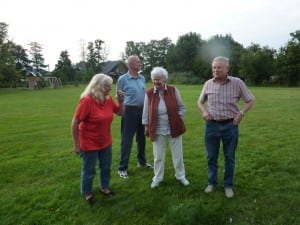 Verwandtenbesuch  auf dem Stellplatz hinterm Gasthof "Ulmenhof"  in Rahden-Stelle