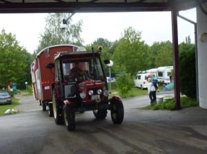 Steiler Aufstieg am Campinglatz im belgischen "Oteppe"