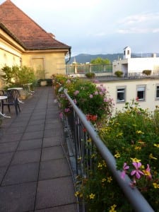 Blick vom Patientenbalkon