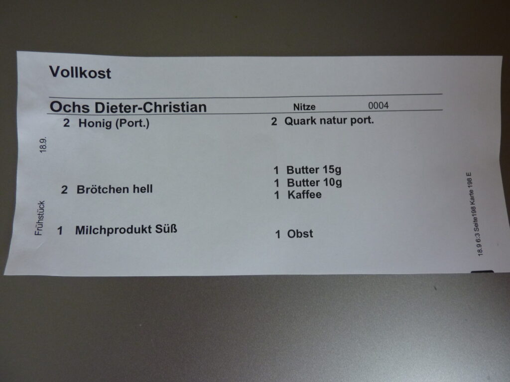 So sieht mein Speiseplan für das Abendbrot z.B. aus