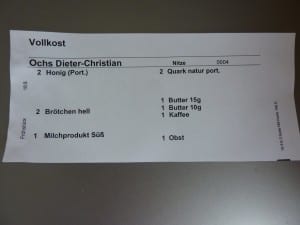 So sieht mein Speiseplan für das Abendbrot z.B. aus