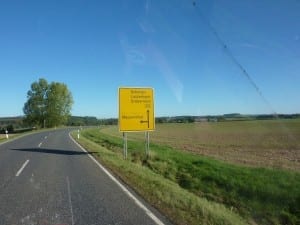 Hinweisschild im Vogelsberg